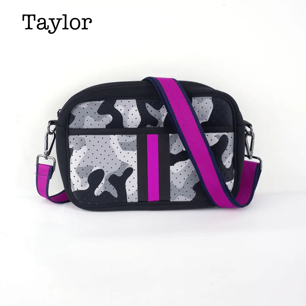 Neoprene Compact Crossbody Bag for Travel and Everyday Use - Love Salve